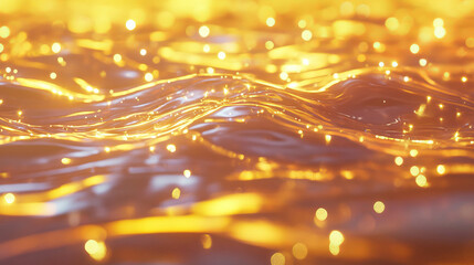Poster - Tranquil water surface with soft light reflections for relaxation and meditation visuals