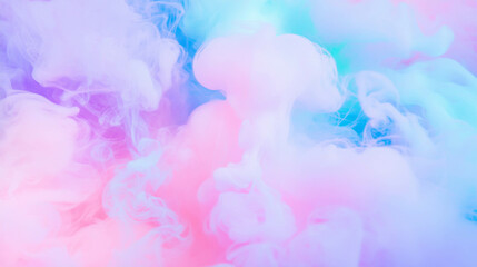 Poster - Dreamy pastel colored smoke background for creative design and decoration