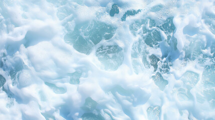 Poster - Serene ocean waves crashing on shore texture for relaxation and design