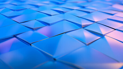 Poster - Abstract geometric solar panel roof texture with blue and pink hues for modern design background