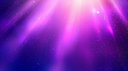 Poster - Ethereal light and sparkling dust particles in a dreamy purple background