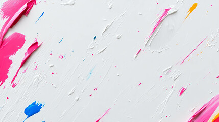 Poster - Colorful abstract paint splatter texture with vibrant brush strokes for creative design