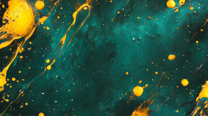 Poster - Abstract splattered paint texture with bold colors for creative designs