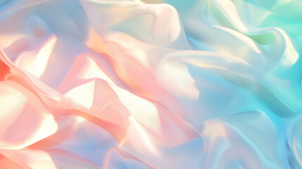Poster - Ethereal pastel fabric with subtle floral pattern for elegant background design