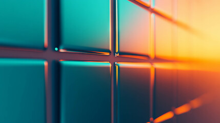 Poster - Vibrant translucent glass panels in gradient light for modern design