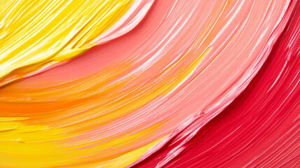 Poster - Vibrant abstract canvas with colorful dry brush strokes for creative design