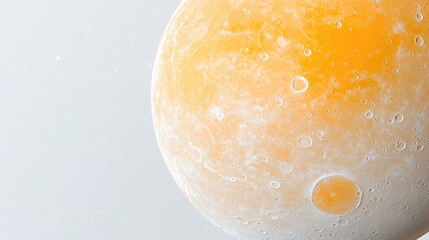 Wall Mural - orange celestial body, space, craters, background, science illustration