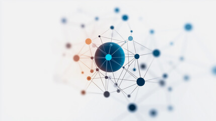 Poster - Network Connectivity: Depicting an interconnected network of nodes and lines, this image conveys the essence of modern technology, data flow, and complex systems.
