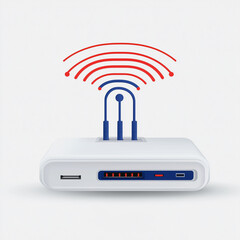 Poster - Wireless Power Bank: A modern power bank, illustrated with wireless signal indicators, offering a visual metaphor of connectivity. It's a blend of technology and sleek design.