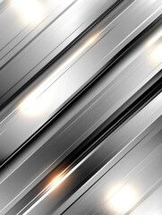 Wall Mural - abstract metallic background with diagonal lines and soft light reflections, ideal for use in tech, 