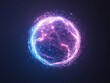 © Akash - digital energy sphere neon trails motion effect futuristic --ar 4:3