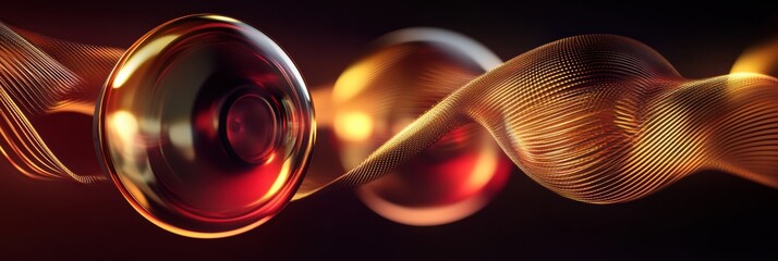 Leinwandbilder - 3D speakers create vibrant light waves in a dark environment showcasing sound technology and artistic design. Generative AI