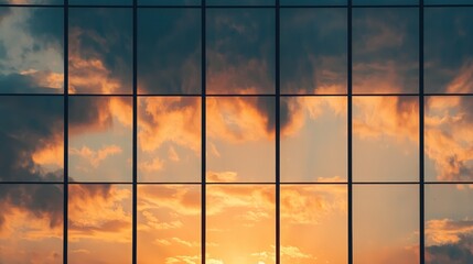 Poster - the modern office building's sleek glass facade creates a captivating image that embodies contempora