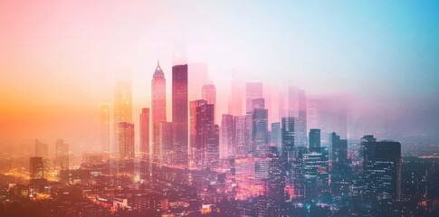 Poster - the metropolitan area has evolved into a thriving business hub, distinguished by its modern glass to