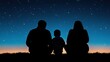 © Raitalinn - Family Breaking Fast at Sunset with Dates Under a Starry Sky