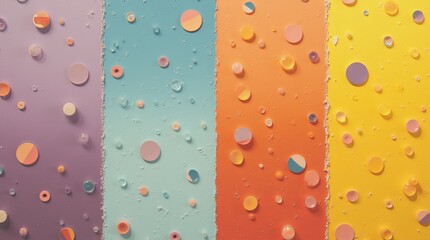 Poster - A colorful background with a rainbow of colors and a lot of dots