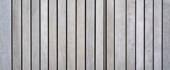 Aufkleber - Close-up of light gray wooden planks arranged horizontally, showcasing a clean and minimalist surface, perfect for modern design, construction, or texture backgrounds.