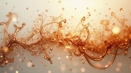 Poster - A stream of liquid with many droplets of different sizes