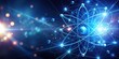 © chokdeelaw - Detailed molecular structure on a dark blue background with glowing atomic particles and vibrant energy lines