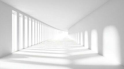 a glowing corridor in a futuristic spaceship serves as a travel background