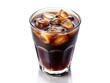 © Adisorn - Glass iced coffee, Asian style, framed by rule of thirds on white.
