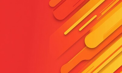 Poster - Bright Colorful Abstract Background with Dynamic Lines and Shapes in Red and Yellow for Modern Design and Creative Projects