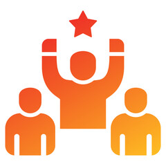 Poster - Team Leadership Glyph Gradient Icon