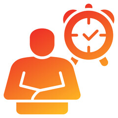 Poster - Self Disciplined Glyph Gradient Icon