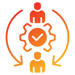 Aufkleber - Delegation Glyph Gradient Icon