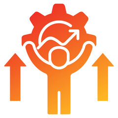 Poster - Self Improvement Glyph Gradient Icon