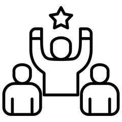 Poster - Team Leadership Line Icon