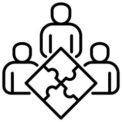 Poster - Team Building Line Icon
