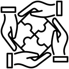 Poster - Collaboration Line Icon