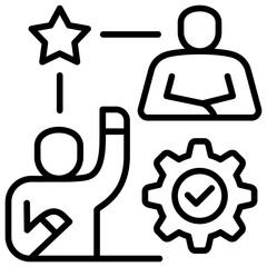 Aufkleber - Mentoring Line Icon