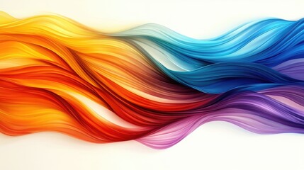 Aufkleber - Dynamic flow of colorful waves abstract art visual composition modern design aesthetic viewpoint