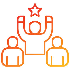 Poster - Team Leadership Line Gradient Icon