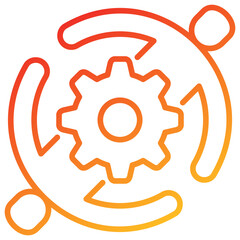 Poster - Cohesion Line Gradient Icon