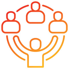 Poster - Organizational Line Gradient Icon