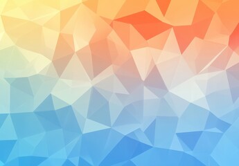 Poster - Colorful Geometric Background with Triangular Shapes in Warm Orange and Cool Blue Tones for Modern Design Projects and Creative Use