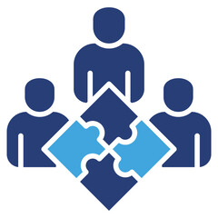 Poster - Team Building Two Color Icon