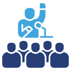 Poster - Public Speaking Two Color Icon