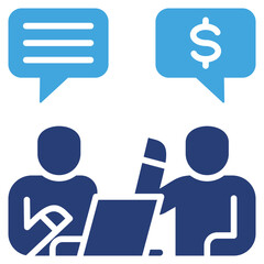 Poster - Negotiation Two Color Icon