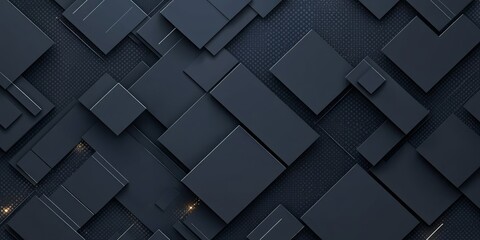 Dark geometric shapes create a modern sophisticated three dimensional design