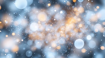 Wall Mural - Abstract Bokeh Glitter: a captivating display of out-of-focus lights and particles creating a shimmering, dreamy, and enchanting visual.