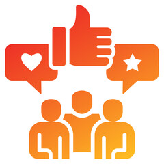 Poster - Engagement Glyph Gradient Icon