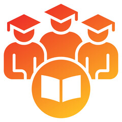 Poster - Student Glyph Gradient Icon