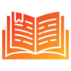 Poster - Open Book Glyph Gradient Icon