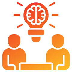 Poster - Brainstorming Glyph Gradient Icon