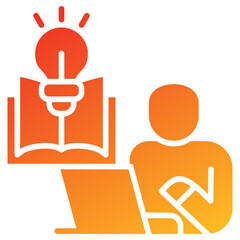 Poster - Study Glyph Gradient Icon