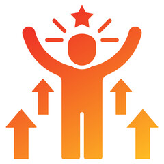 Poster - Motivation Glyph Gradient Icon